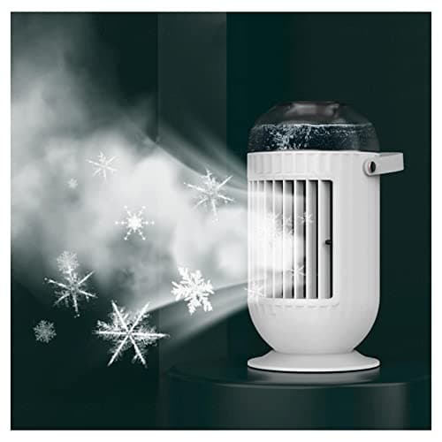 Aire Portatil Silencioso - 4 en 1 Ventilador Con Agua | Aires Acondicionados Portatiles Sin Tubo sin tubo exterior, 3 velocidades y 2 niebla para el hogar oficina