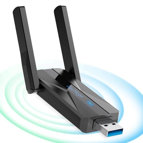 ElecMoga WiFi USB, Antena WiFi AC 1300M Adaptador【Dual Band 5GHz/2.4GHz USB 3.0 WiFi para PC】para Desktop Laptop Tablet, Soporta Windows Compatible Windows 11/10/8/7/XP, Mac OS X 10.9-10.15