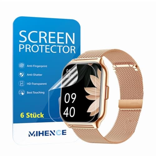 MIHENCE Protector de pantalla para reloj inteligente P95 de 2,0 pulgadas, TPU HD, protector de pantalla compatible con reloj inteligente ZOSKVEE P95 / Narcid P95 / Popglory P95 de 2,0 pulgadas [ 6