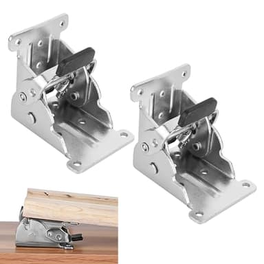 XCRPRT 2 Piezas Bisagra Plegable Autoblocante Soportes Plegables de 0 a 90 Grados Patas Plegables para Mesa Oculto Herrajes para Mesas Plegablespatas Bisagras Abatibles Herrajes para Mesas Plegables