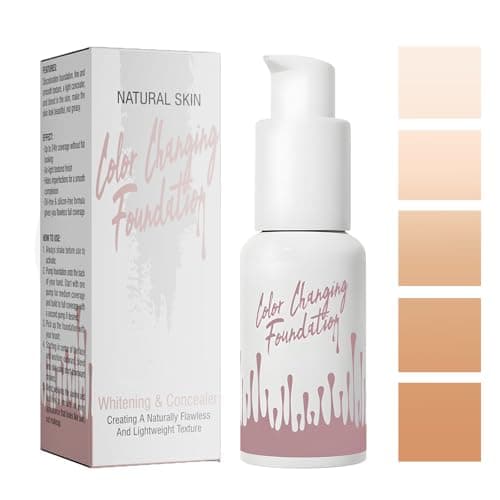 Base Maquillaje,Base De Maquillaje Que Cambia De Color,Colour Changing Mature Skin Foundation,Natural Makeup 30ml,Base Tono Piel CáLida Que Cambia,Resistente Al Agua,Duradero,Para Todo Tipo De Piel
