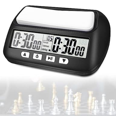Mkitnvy Temporizador de Reloj de ajedrez multifunción concon Reloj con Temporizador Chess Ajedrez para Niños Temporizador Electrónica Junta Juego Ajedrez Competición
