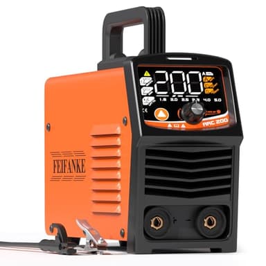 FEIFANKE Maquina de Soldar ARC200 3 en 1 SYN IGBT Soldador Inverter 200A con Pantalla Digital LED MINI Portátil Soldador Electrodo MMA Stick/Lift TIG/Hot Start/Arc Force/VRD