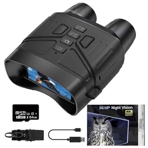 Prismáticos de visión nocturna infrarroja de 4000 mAh, recargables, zoom digital y para caza, oscuridad, gafas de vigilancia, térmicas, prismáticos nocturnos, cámara de visión térmica, cámara militar
