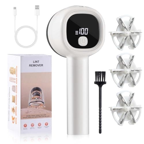Diboniur Quitapelusas Electrico, Quita Pelusas Ropa con 3 Niveles de Potencia Ajustables, Maquina Quitar Bolitas Ropa con Display Digitale LCD, Quita Bolas de la Ropa con 3 Cuchillas Reemplazables