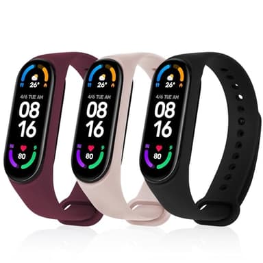 Ainiv Correa Mi Band, Correa Compatible con Pulsera Xiaomi Mi Band 5/6/7/4/3, Suave Silicona Nailon Acero Inoxidable Correa de Repuesto, Resistente al Sudor Pulseras de Repuesto