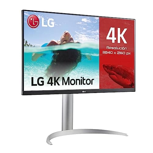 LG Electronics 27UP85NP-W - Monitor 4K UHD 27 Pulgadas, Panel IPS LED: 3840x2160, HDMIx2, DPx1, USB-Cx1, USB-Ax2, 5ms, 240Hz, Conectividad Universal, Inclinación Ajustable, Color Blanco