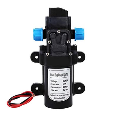 DC 12V Bomba de agua de alta presión Bomba de pulverización autocebante 5 L/min 116 PSI Bomba de diafragma de agua dulce para RV Marine Boat