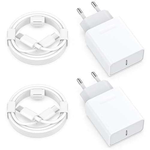 Cargador USB C, Carga Rápida Replacement for iPhone 16/16 Pro/16 Pro Max/16 Plus/15, for Galaxy S24/A55, Pad, 20W Tipo C Charger con 2M Cable Carregador Rápido de Pared Cabezal Corriente PD Adaptador