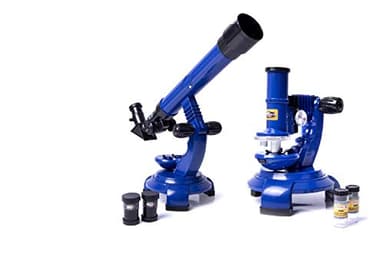 Set 2 en 1 telescopio + microscopio para niños a partir de 8 años, juguete educativo, caja de experimentos para niños y niñas, microscopio con aumento de 100 x 200 x 450 x