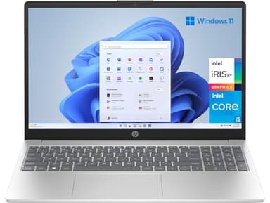 HP 15-fd0075ns - Ordenador portátil de 15.6" Full HD (Intel Core i5-1335U, 16GB RAM, 512GB SSD, Intel Iris Xe Graphics, Windows 11 Home) Silver - Teclado QWERTY Español