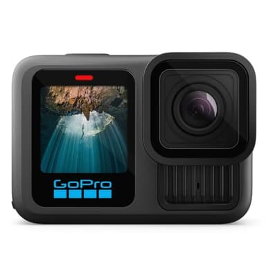 GoPro HERO13 Black - Cámara de acción Resistente al Agua con vídeo 5.3K60, fotografía de 27 MP + compatibilidad con Lentes Serie HB