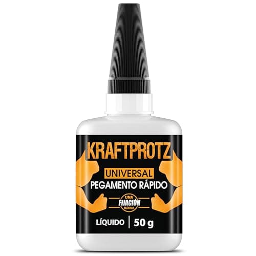 50 g de superglue extra fuerte - Incl. punta antisecado - KRAFTPROTZ - Superglue líquido - De uso universal, El embalaje puede variar