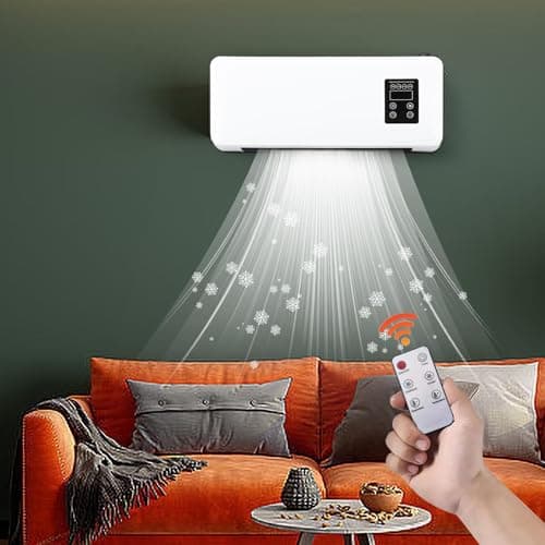 Aire acondicionado sin conductos, aire acondicionado montado en la pared con control remoto y temporizador, aire acondicionado portátil, mini sistema de calefacción de aire acondicionado, ventilador