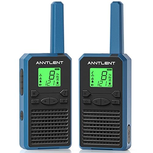 Walkie Talkies de Largo Alcance, Walkie Talkie Profesional Recargable con 8 Canales y 121 Códigos de Privacidad, con 2 Auriculares, IVOX Pantalla LCD, para Adultos, Hogar/al Aire Libre