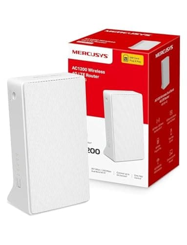 [Nuevo 2024] Mercusys MB130-4G - Router 4G SIM, LTE CAT4, Wi-Fi AC1200, Compatible con Todos los operadores, FDD y TDD, Plug&Play, configuración y gestión de App