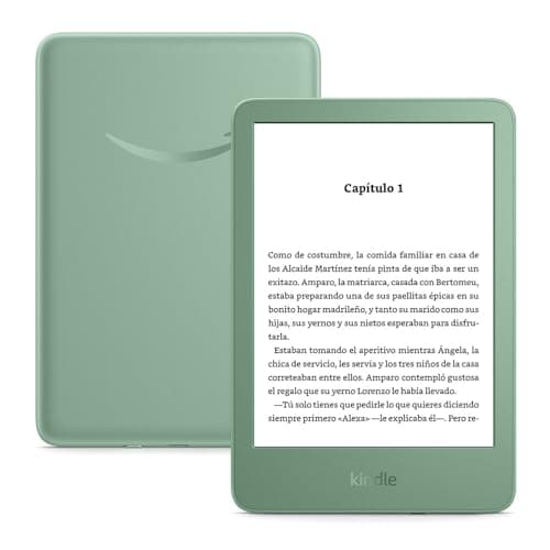 Nuevo Amazon Kindle (16 GB), el Kindle más ligero y compacto, con pantalla sin reflejos, pasos de página más fluidos, luz frontal ajustable y batería de larga duración | Sin publicidad, verde matcha