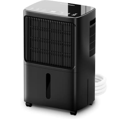 Erikssøn Dry Pro Plus - Deshumidificador seco - 16 litros por día - Función de secadora, apto para dormitorio, baño, sala de estar y bodega, color negro