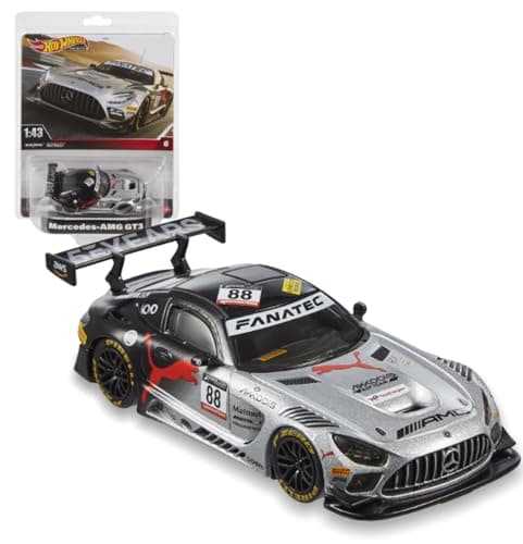 Hot Wheels Premium '20 Mercedes AMG GT3 EVO, Coche Coleccionable a Escala 1:43, Coche de Juguete de colección, +3años y Fans y coleccionistas Adultos, HMD44
