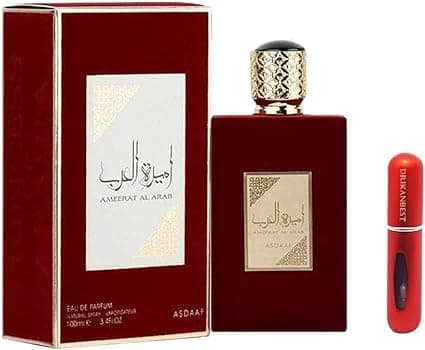 AMEERAT AL ARAB,Princess of Arabia Perfume Árabe(ORIGINAL)100ml,Fragancia Dulce y Cítrica+REGALO Atomizador 5ml DRIKANBEST