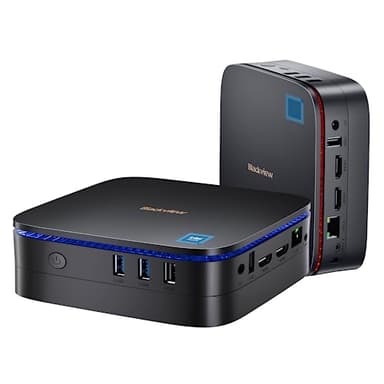 Blackview Mini PC, Intel 12th Gen N95 (hasta 3.4GHz) Mini PC 16GB DDR4 RAM 512GB M.2 SSD, PC Gaming, Mini Ordenador para Juegos 4K HD Doble HDMI, Gigabit Ethernet, 5G WiFi