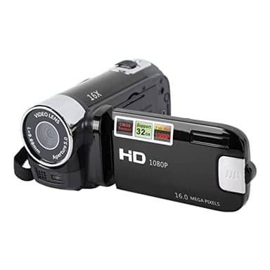 Cámara Digital, Videocámara con Cámara de Video, Cámara DV de 16 MP, Cámara de Video con Zoom Digital de 16x, Cámara Digital con Pantalla Giratoria TFT de 2,7 Pulgadas (Negro)