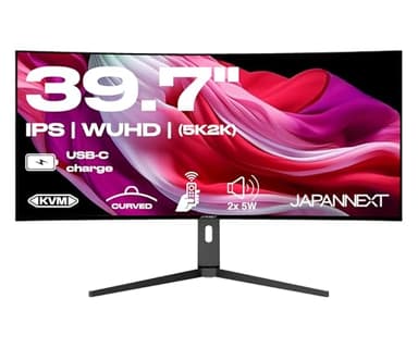 JapanNext Monitor Ultrawide Curvo 39,7" IPS 5K2K WUHD (5120x2160) | HDR & KVM | Carga a través de USB-C (65W) Inclinación Ajustable Altavoces Integrados | G-Sync/FreeSync Garantía de 2 años | JN-5X40