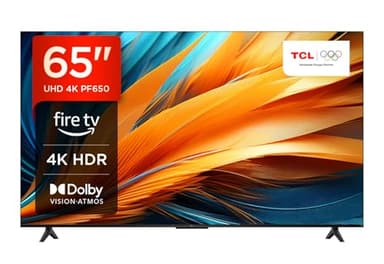 TCL 65PF650 65 Pulgadas 4K Ultra HD, HDR TV, Smart LED Fire TV (Dolby Vision, Dolby Atmos, DTS, HDR 10, Alexa Integrado, Airplay2, Miracast)