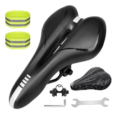 Sillín de Bicicleta, Sillin Bicicleta MTB, Sillin Bicicleta Muy Comodo, Ergonómico Sillin Antiprostatico, Sillín Bicicleta de Gel, para Hombre Mujer Bicicleta de Montaña/MTB/Carretera