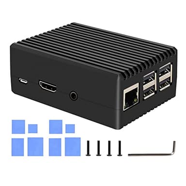 Geekworm Raspberry Pi 3 B+/ 3B Carcasa de aleación de aluminio (P252) para Raspberry Pi 3 Modelo B+ / Raspberry Pi 3 Modelo B