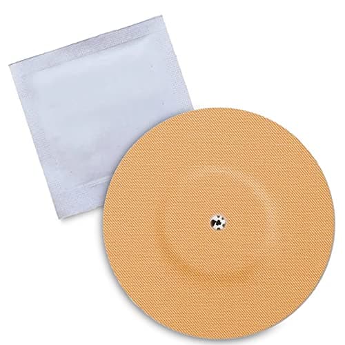hadanela 20 Parches Protectores Sensores Freestyle estilo Libre Traspirables y Resistente al Agua Con Orificio en el Centro para el Sensor + 20 Toallitas Limpiadoras, beige
