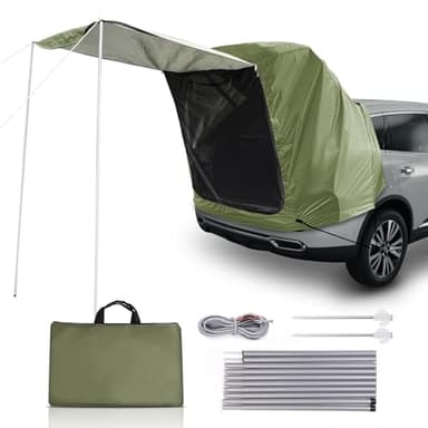 WOOLUCK Tienda de campaña Trasera para Coche con mosquitera, Toldo Impermeable para Camping, para SUV, toldo para Camping y Aventuras al Aire