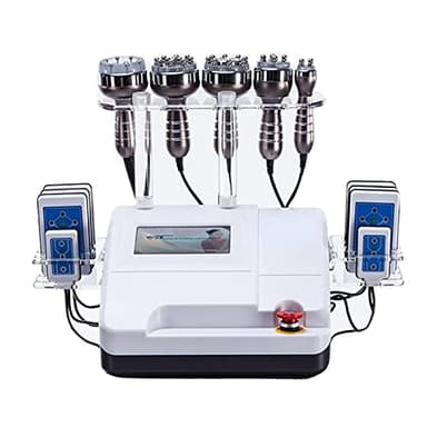 Dispositivo de Adelgazamiento Sauna Corporal portátil 40k Máquina de cavitación ultrasónica Cuerpo de vacío Radiofrecuencia Lipolaser 6 en 1 Máquina Profesional Marfil (Marfil)