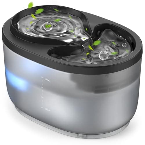 oneisall Fuente para Gatos, Ultra Silenciosa Bebedero Gatos de 2.5L con Bomba de Ahorro de Energía, Fuente Gatos Libre de BPA, Fuente para Mascotas Fáciles de Limpiar (Fuente Gatos, 2.5L)