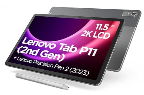 Lenovo Tab P11 (2nd Gen) - Tablet de 11.5" 2K (MediaTek Helio G99, 4GB de RAM, 128GB ampliables hasta 1 TB, 4 Altavoces, WiFi6E + Bluetooth, Android 12L) Precision Pen 2 (2023) - Gris Oscuro