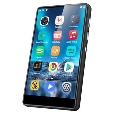 80GB Reproductor MP3 Spotify, SWOFY 4,0 Pulgadas HiFi Reproductor MP3 & MP4 con Bluetooth y WiFi, Reproductor Música Android con Amazon Music, Deezer, Audible, Radio FM, Play Store