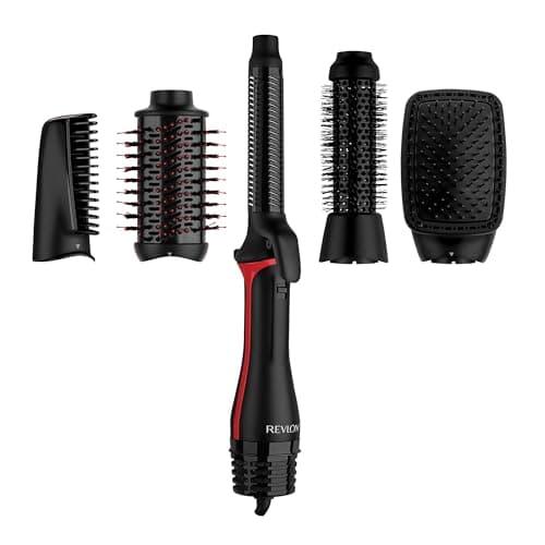 REVLON One-StepTM Blow-Dry Multi Air Styler 5 en 1 (cabezales desmontables, rizador, secador, voluminizador, moldeador y potenciador de forma). RVDR5370