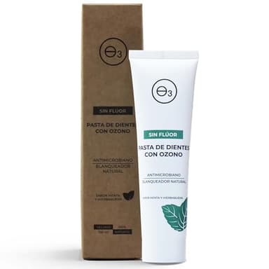OZONO D'OR - Pasta de Dientes Sin Fluor ni Sulfatos 100% Natural BIO con Ozono | Pasta de Dientes Blanqueante Sin Fluor Encias Sensibles | Certificados | 100 ml