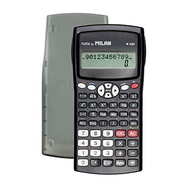 Milan 159110KBL - Calculadora científica con pantalla LCD de 2 líneas