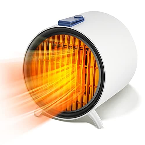 Calefacción, Mini Calefactor, Silencioso, 500W, Bajo Consumo Pequeños Portátil, PTC Calentador de Cerámica, con Protección Contra Sobrecalentamiento, Para Casa, Habitaciones y Oficinas