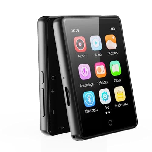 64 GB Reproductor MP3 Bluetooth 5.3,MP3 portátil con Pantalla táctil de 2,8» para Musica niños con Radio FM, podómetro, Carpeta, reproducción aleatoria, Compatible con Tarjeta Micro SD de 128 GB