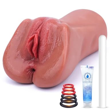 742G 2EN1 3D Vagina Anal Masturbador Realista, Juguetes Sexuales para Hombres y Pareja, Real Sex