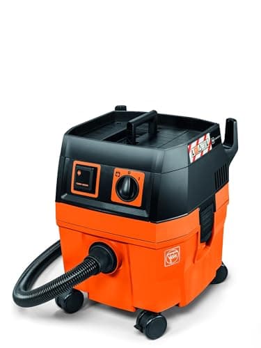 FEIN Dustex 25 L, Aspirador para seco y húmedo de gran potencia con conexión de herramientas eléctricas para el uso en taller y obra con cable con conector 7.5 m, Potencia máxima de entrada