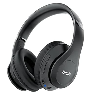 Uliptz Auriculares inalámbricos Diadema, 65H Tiempo de Juego, Bluetooth 5.3 HiFi con Micrófono, 6 Modos de Sonido EQ, para PC/Teléfono