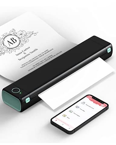 Phomemo M08F Impresora Térmica Portátil, Compatible con Papel Térmico A4, Impresoras de Viaje Móviles Inalámbricas para Automóviles y Oficinas