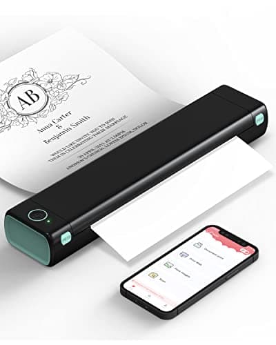 Phomemo M08F Impresora Térmica Portátil, Compatible con Papel Térmico A4, Impresoras de Viaje Móviles Inalámbricas para Automóviles y Oficinas