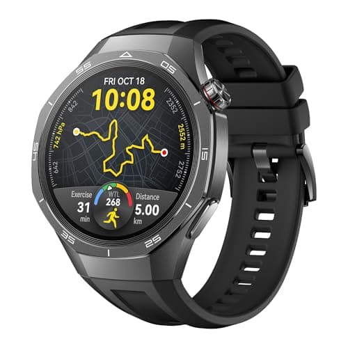 HUAWEI Watch GT 5 Pro 46mm Smartwatch, Silueta con Diseño Sofisticado, Deportes de Alto Nivel, Seguimiento de Salud, Monitoreo ECG, 14 Días de Duración, GPS, Bluetooth, iOS y Android, Negro