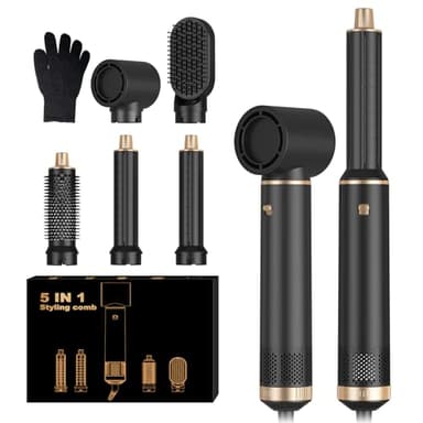 Cepillo Secador de Pelo Air Styler 5 en 1, Moldeador de Pelo, Automático de Rizado de Aire, Hair Styler, Dar Volumen, Doblar, Suavizar, Secar el Cabello