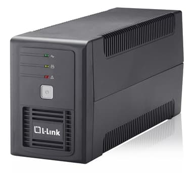 L-LINK Sistema de Alimentación ininterrumpida SAI | 2 Salidas Schuko | SAI para PC con Potencia 700VA/360W | Protección Avanzada con Monitorización Inteligente y Función de Apagado sin Carga