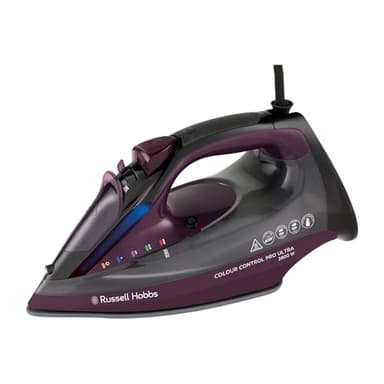 Russell Hobbs Plancha de Ropa, suela cerámica antiadherente, golpe vapor 195 g, vapor continuo 50 g, depósito agua 380 ml, autolimpieza, antical y antigoteo, 2800 W, 27281-56